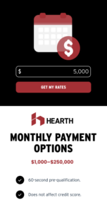Monthly payment options