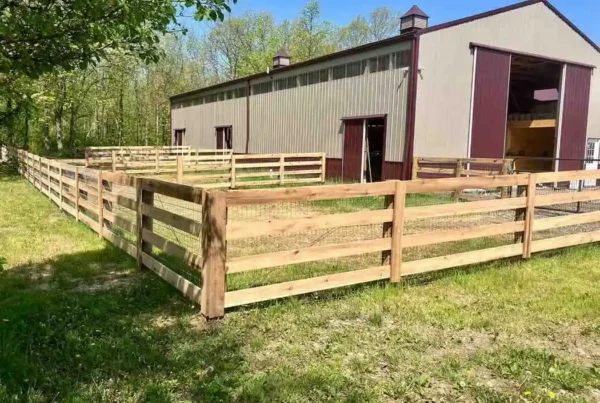 wooden board fence