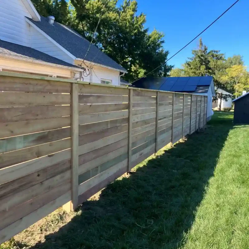 wooden privacy fence